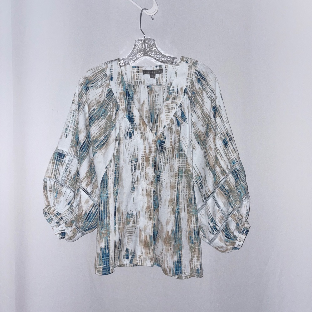 Sharagano 3/4 Sleeve Peasant Blouse